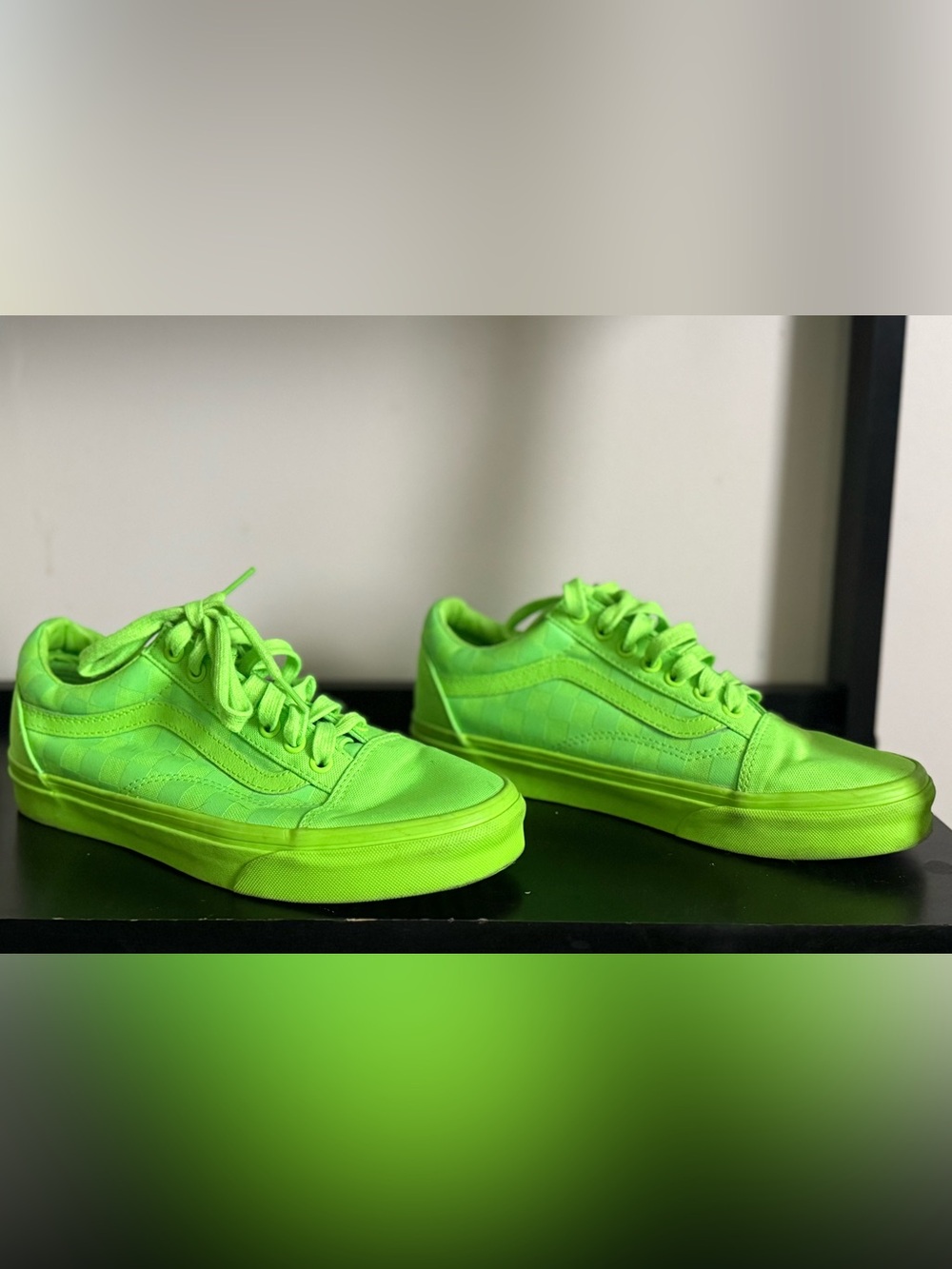 Vans Neon Green Low-Top Skate Sneakers
